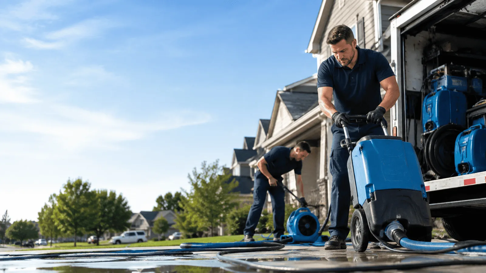 Dehumidification being performed in Portola Valley, CA
